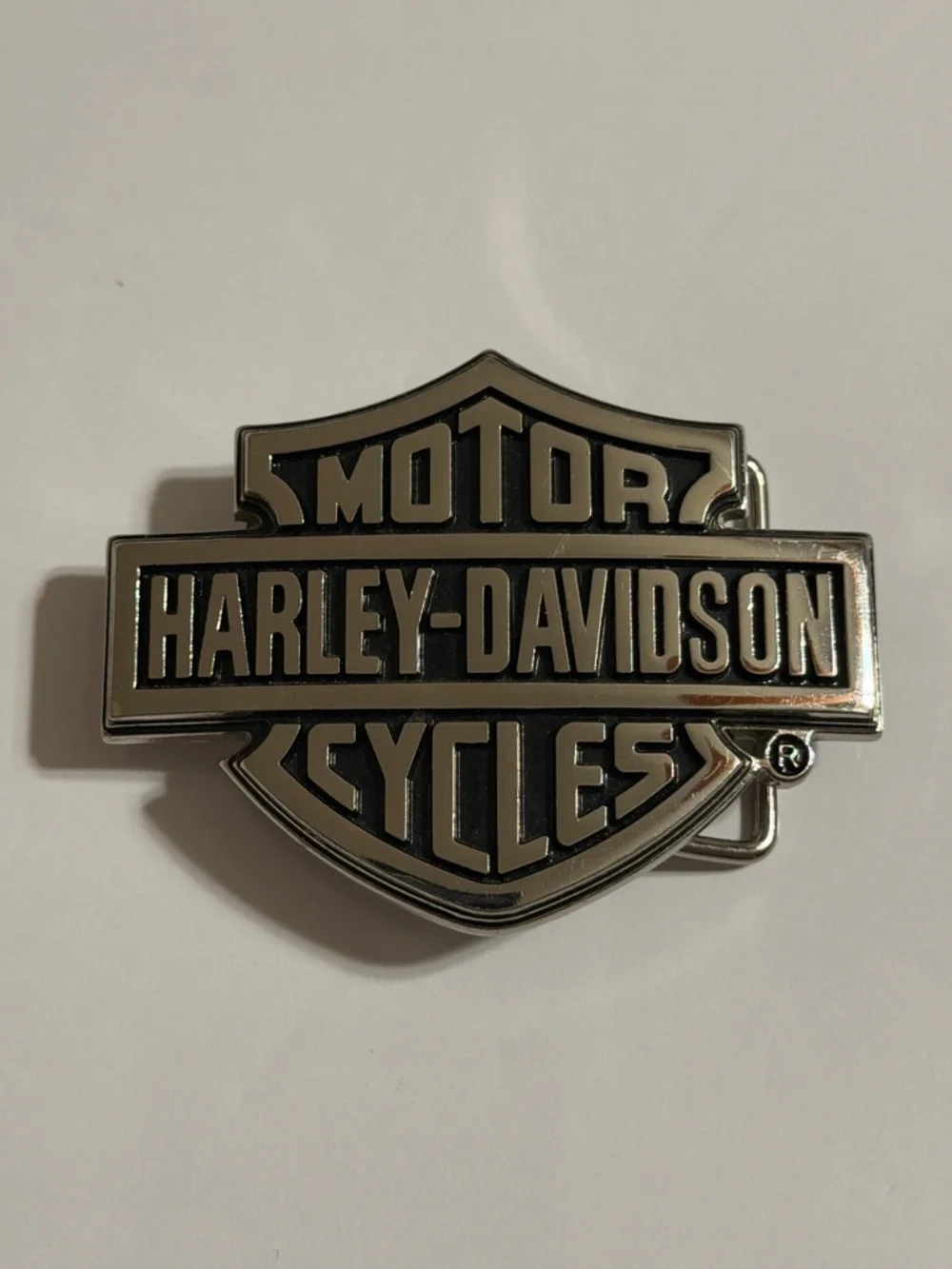Vintage Harley-Davidson Black and Silver Bar & Shield Belt Buckle 2005 HD. NWOT